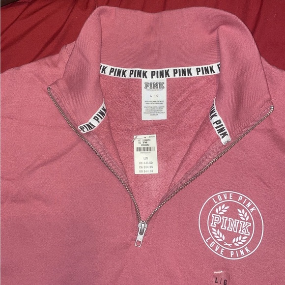 Victoria Secret Pink 1/4 Zip NWT LG - Picture 2 of 6
